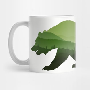 Bear Double Exposure Forest Mug